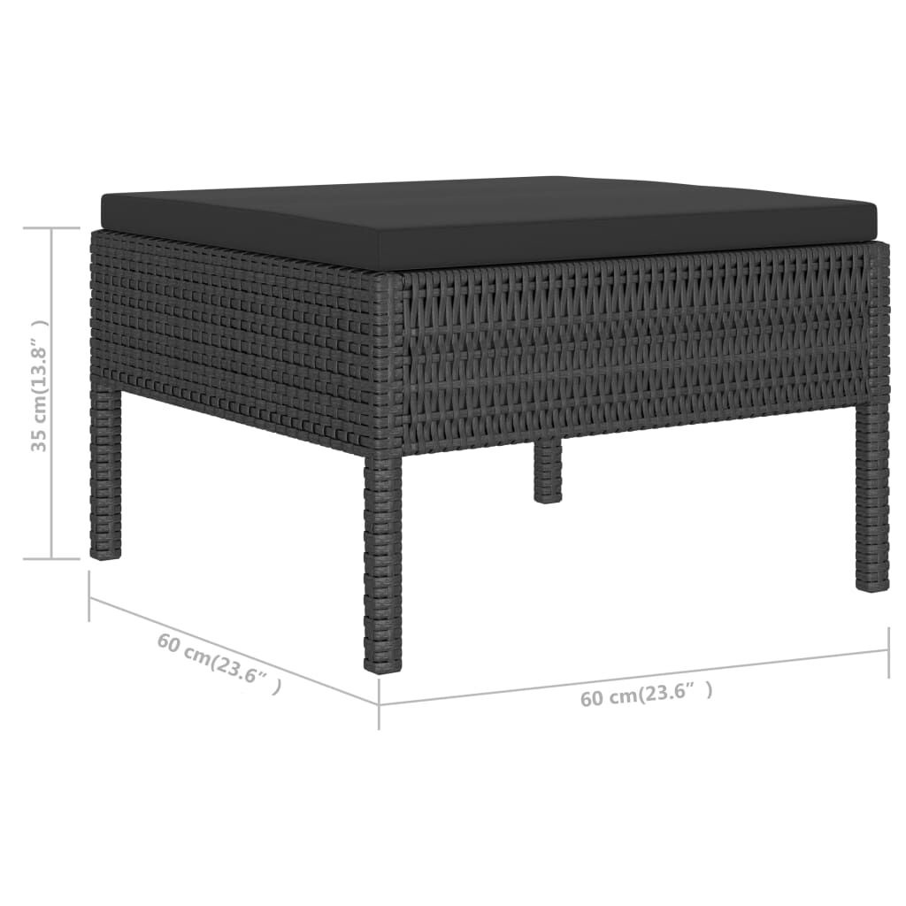vidaXL Loungeset Zwart, 6-delig, 50% Korting!