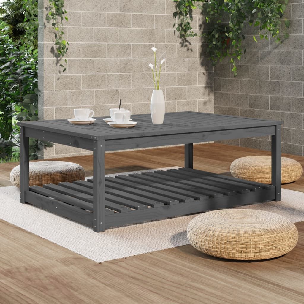 vidaXL Tuintafel Grenenhout Grijs -55% Krasjes