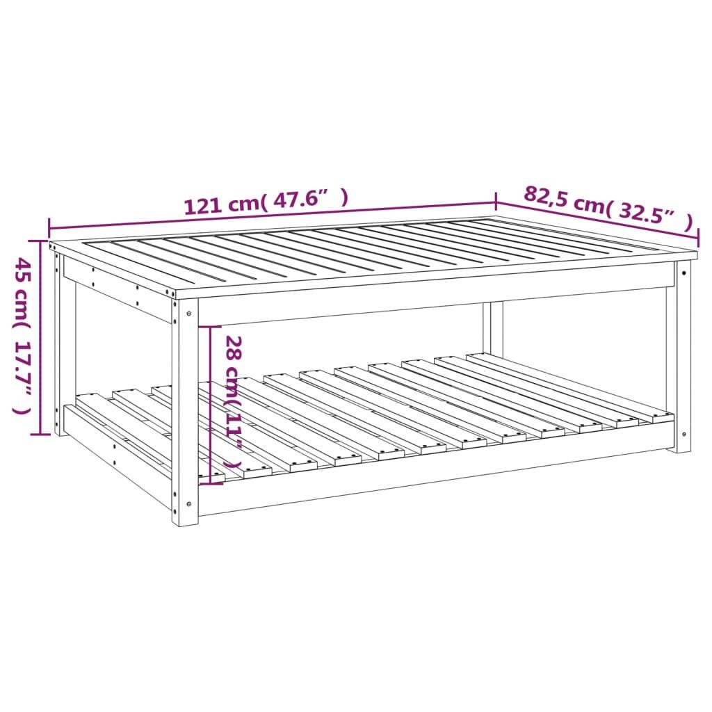 vidaXL Tuintafel Grenenhout Grijs -55% Krasjes