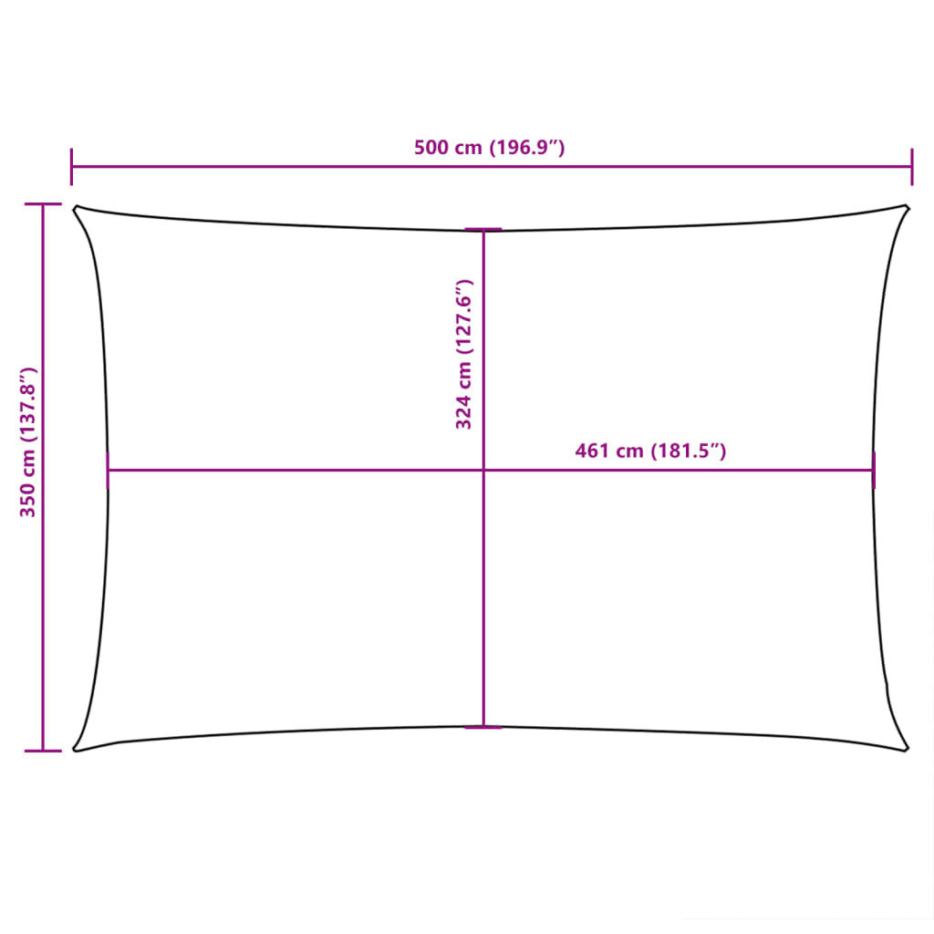 Zonnescherm Rechthoek Wit 3,5x5m - 35% Korting!