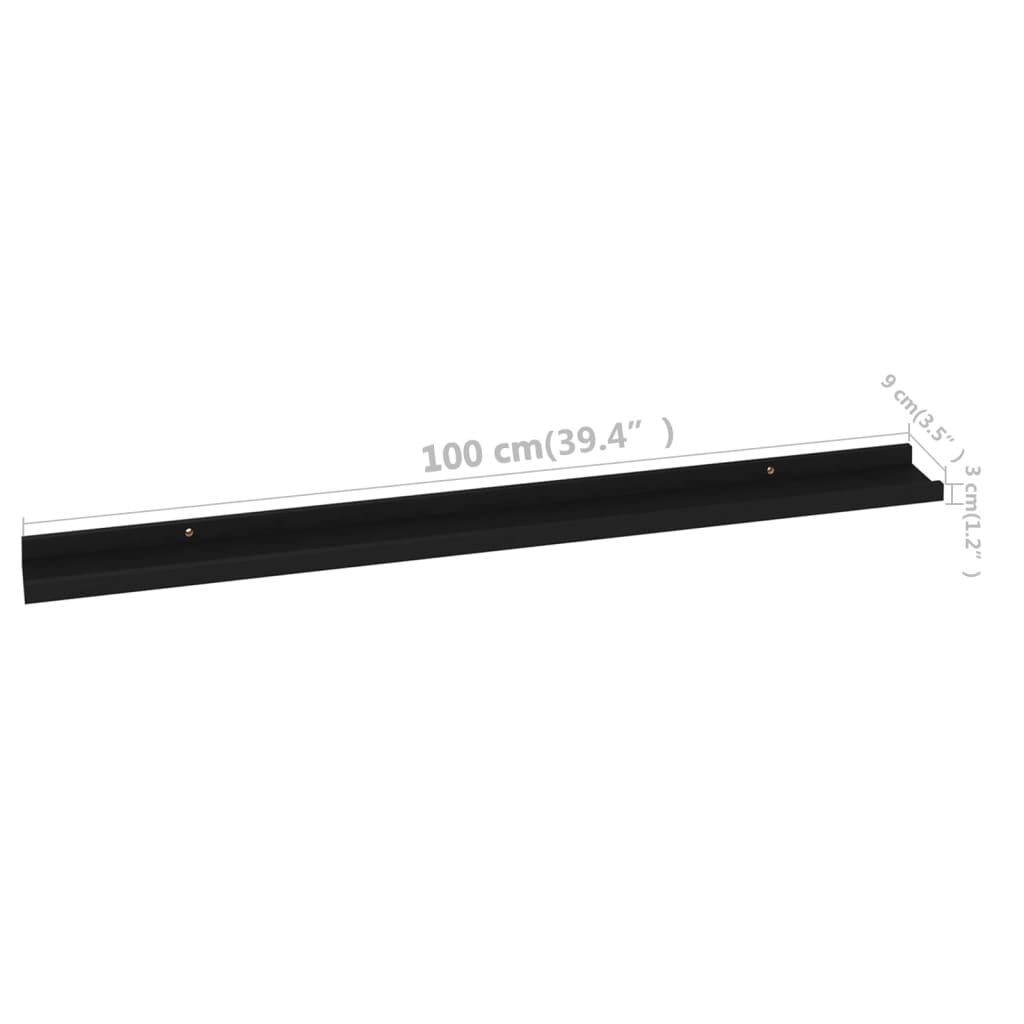 VidaXL Wandschappen Zwart (2 st) - 100cm - 35% Korting!