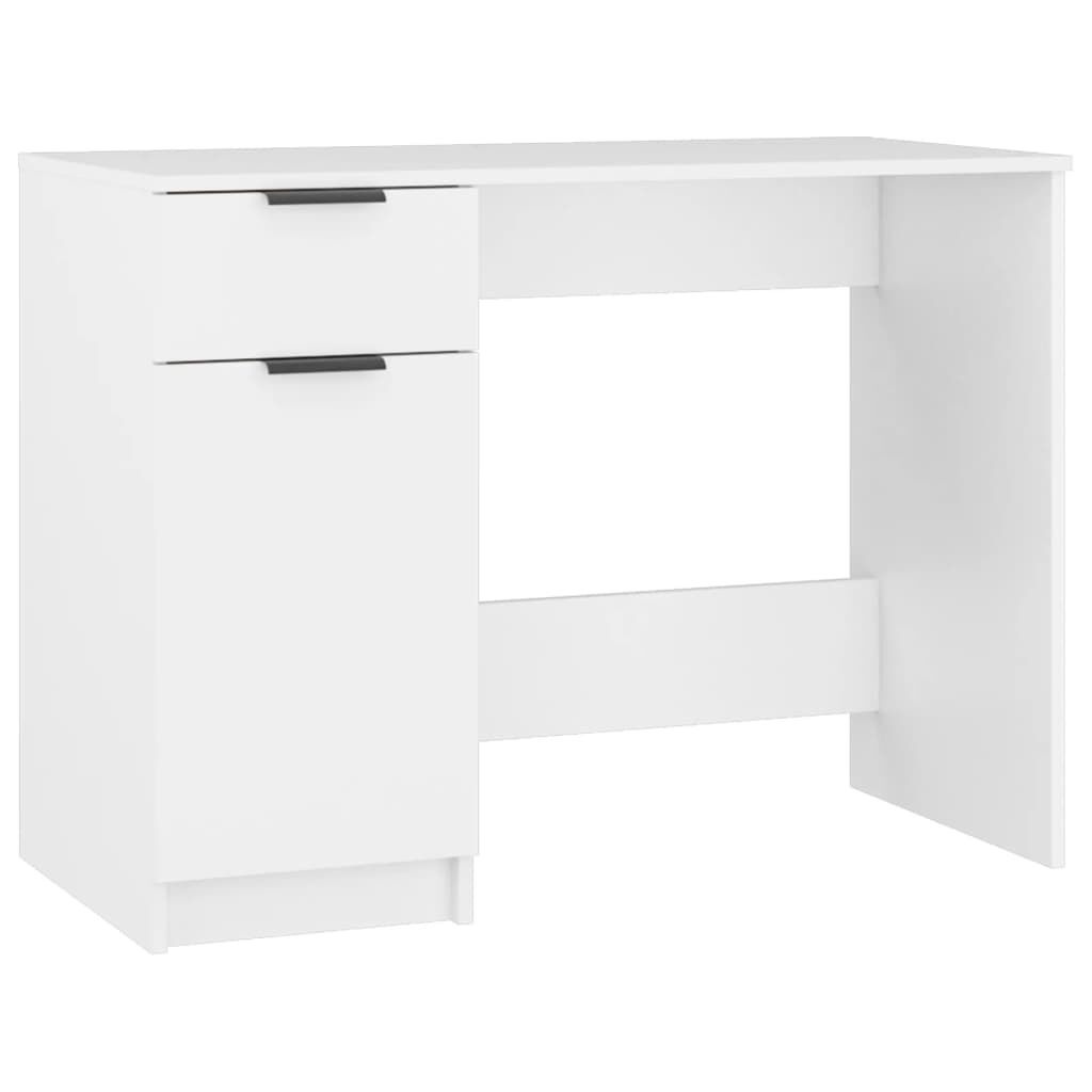 Bureau Wit Bewerkt Hout 100x50x75cm - 35% Korting!