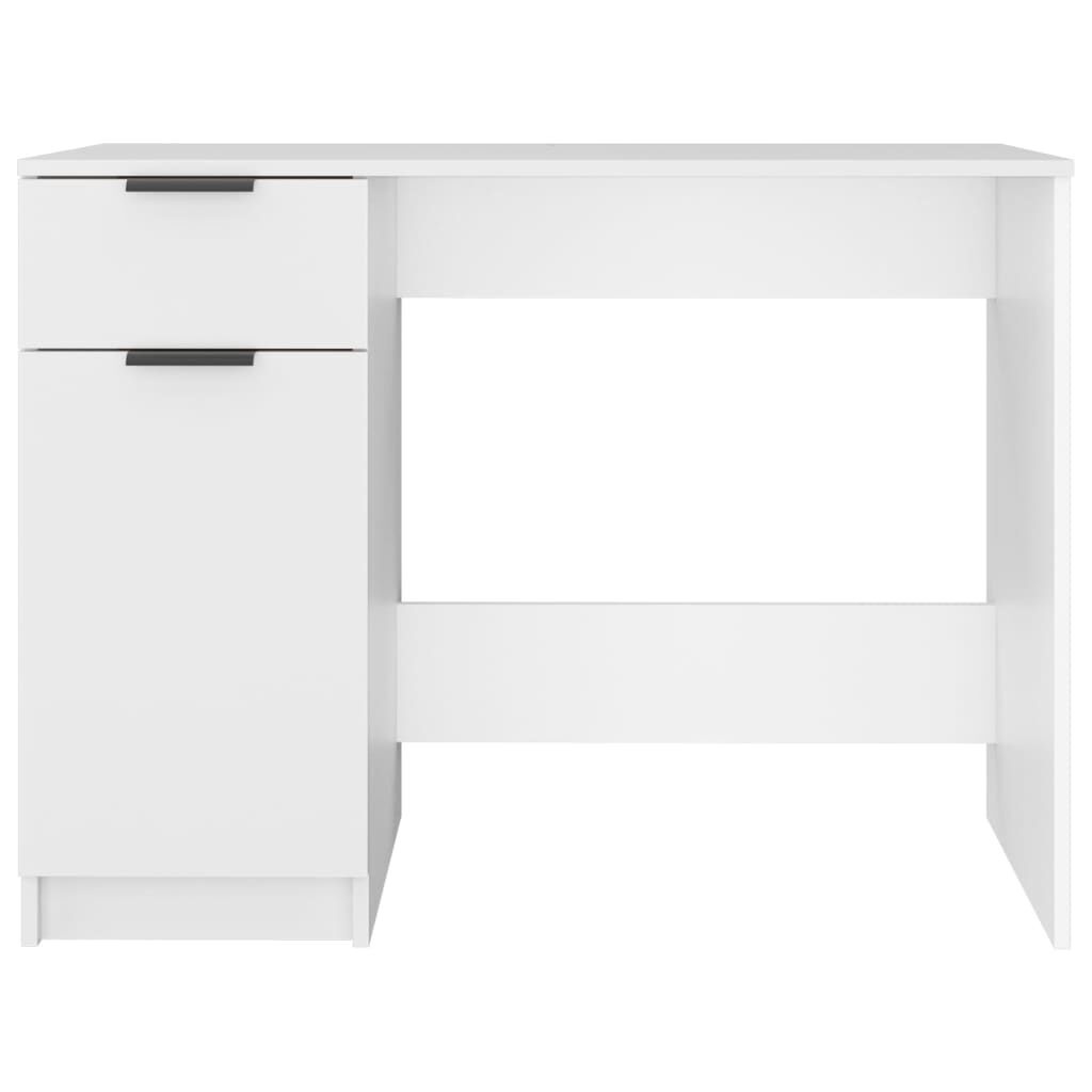 Bureau Wit Bewerkt Hout 100x50x75cm - 35% Korting!