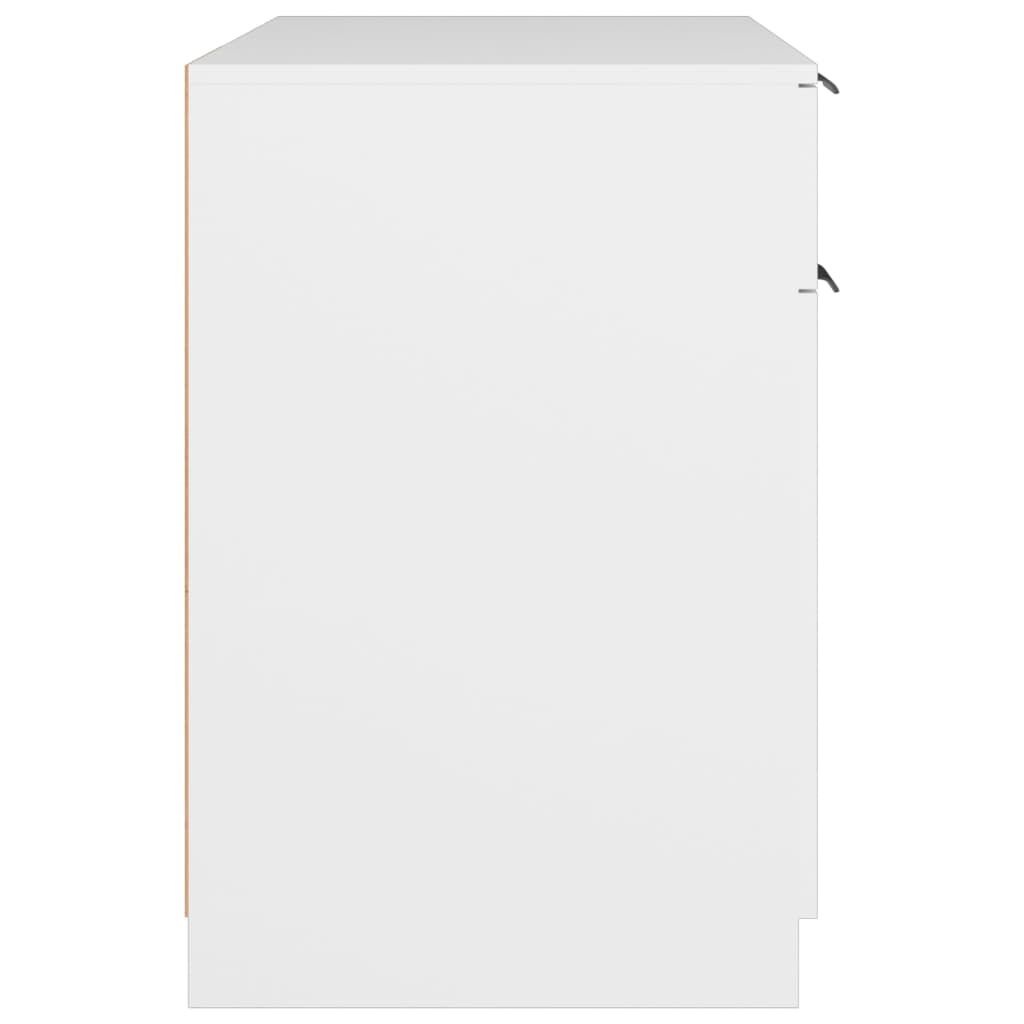 Bureau Wit Bewerkt Hout 100x50x75cm - 35% Korting!