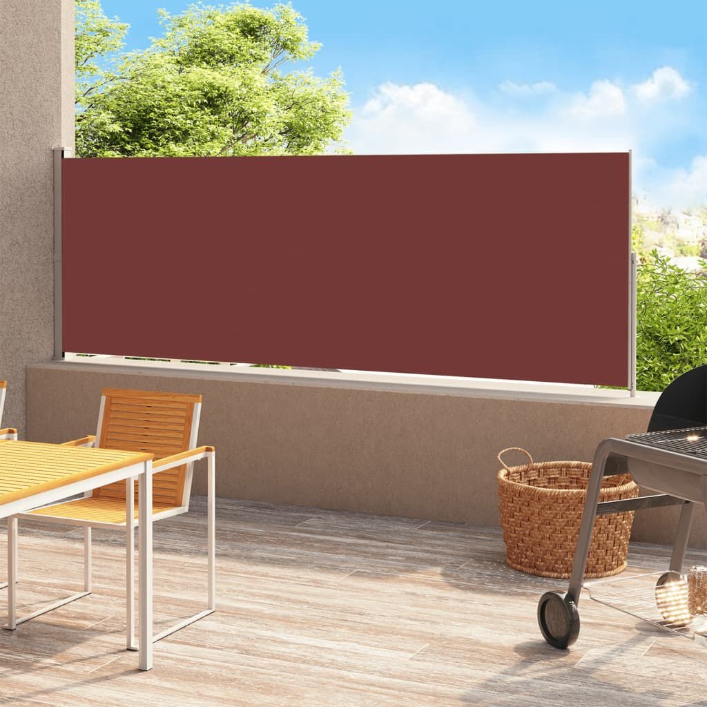 Tuinscherm uittrekbaar 200x500cm bruin - 35% KORTING!