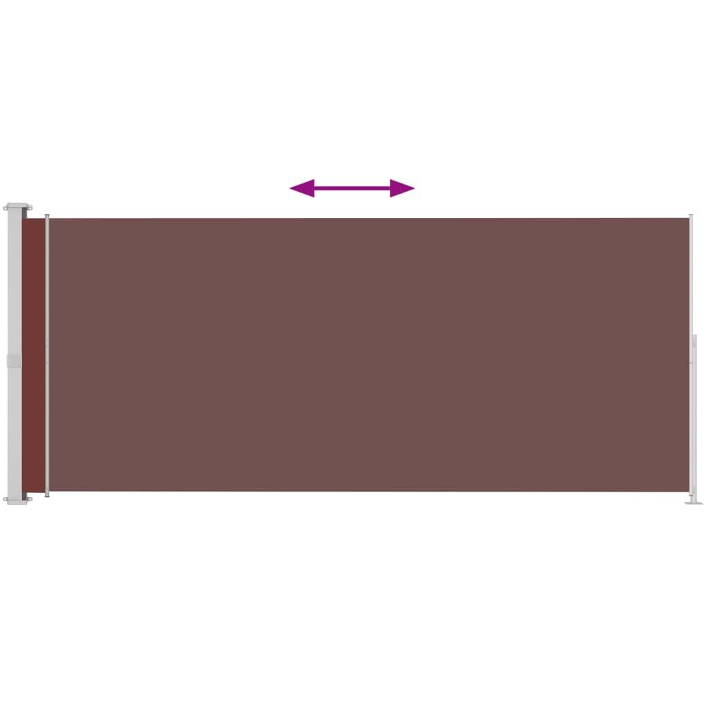 Tuinscherm uittrekbaar 200x500cm bruin - 35% KORTING!