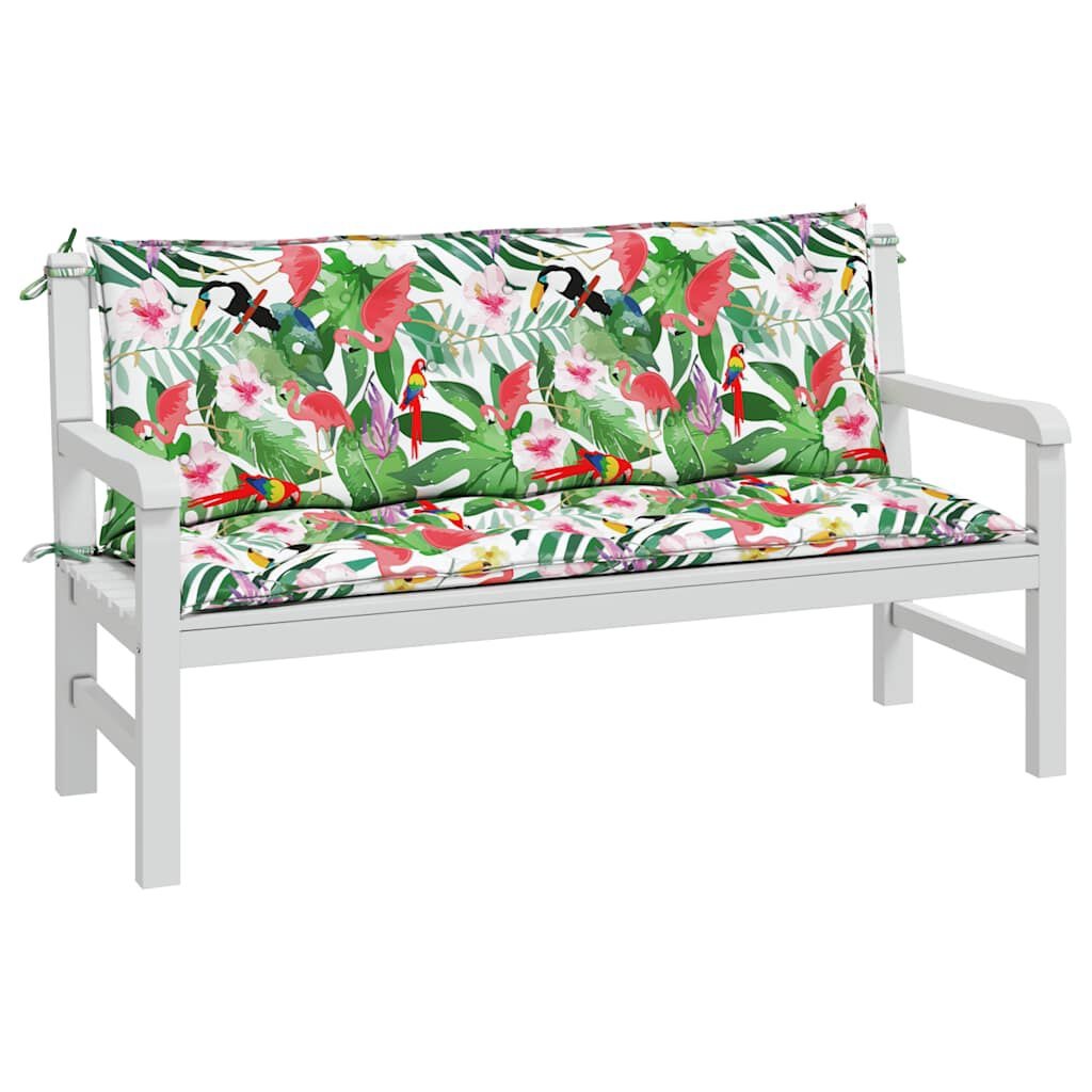 vidaXL Tuinbankkussens (2) 150x50cm, MEERKLEURIG! -45%