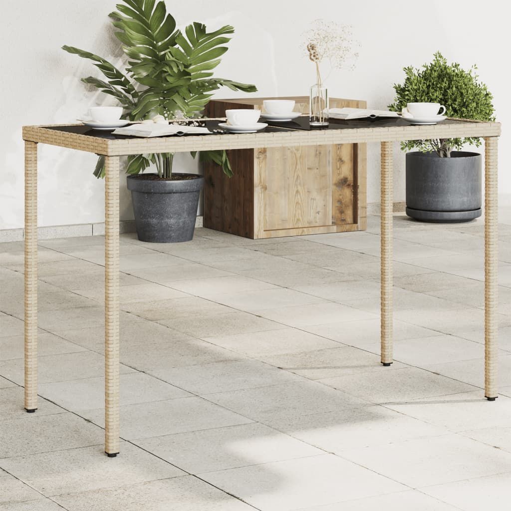 VidaXL Tuintafel Rattan Beige - 50% Korting! Krasje