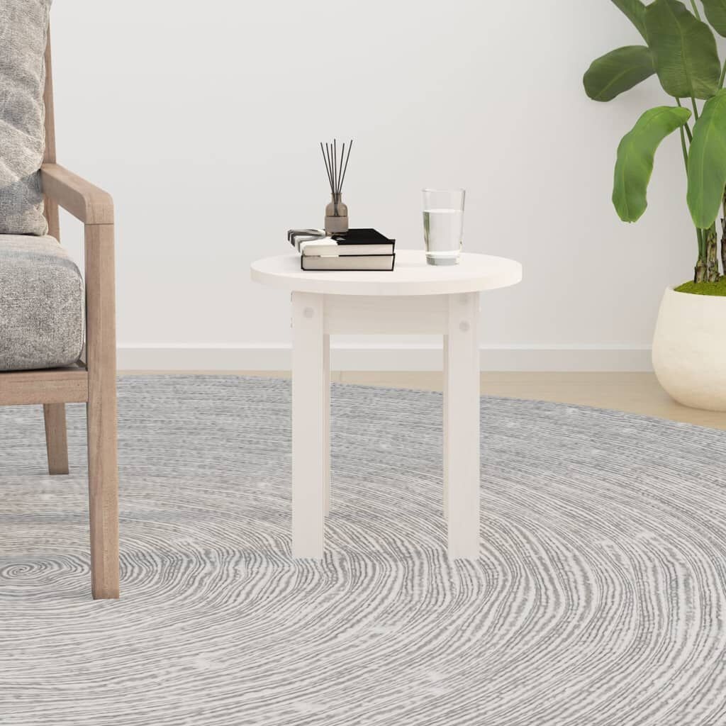 VidaXL Salontafel Wit Grenenhout Ø35cm - 35% Korting!