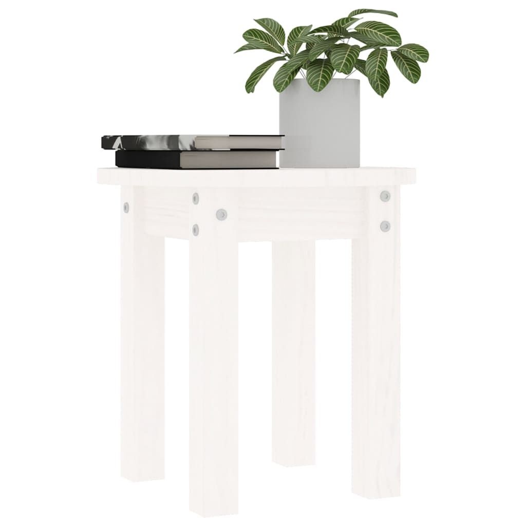 VidaXL Salontafel Wit Grenenhout Ø35cm - 35% Korting!