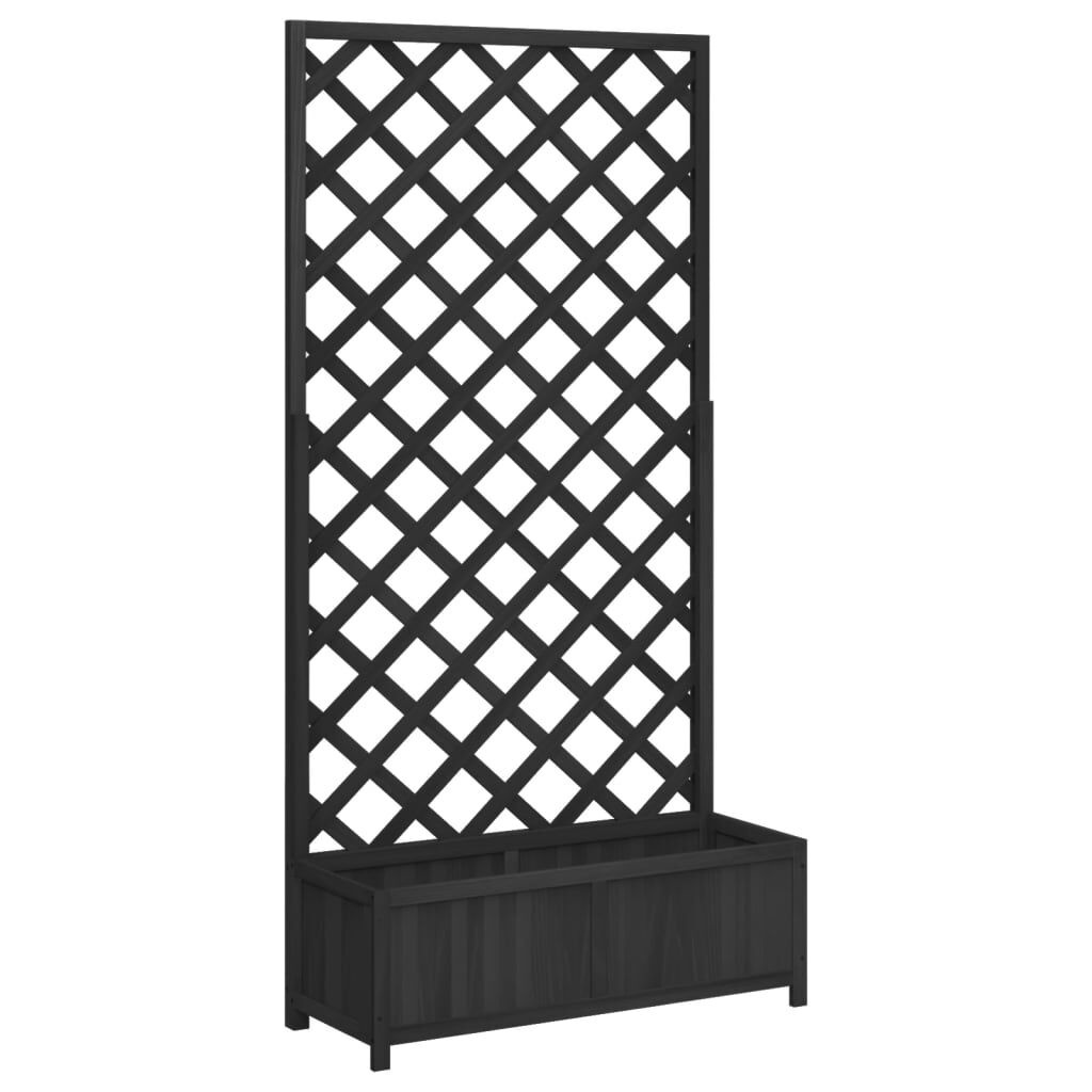 vidaXL Plantenbak met Latwerk Zwart - 35% Korting!