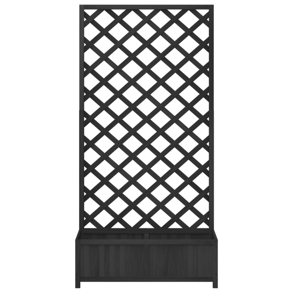 vidaXL Plantenbak met Latwerk Zwart - 35% Korting!