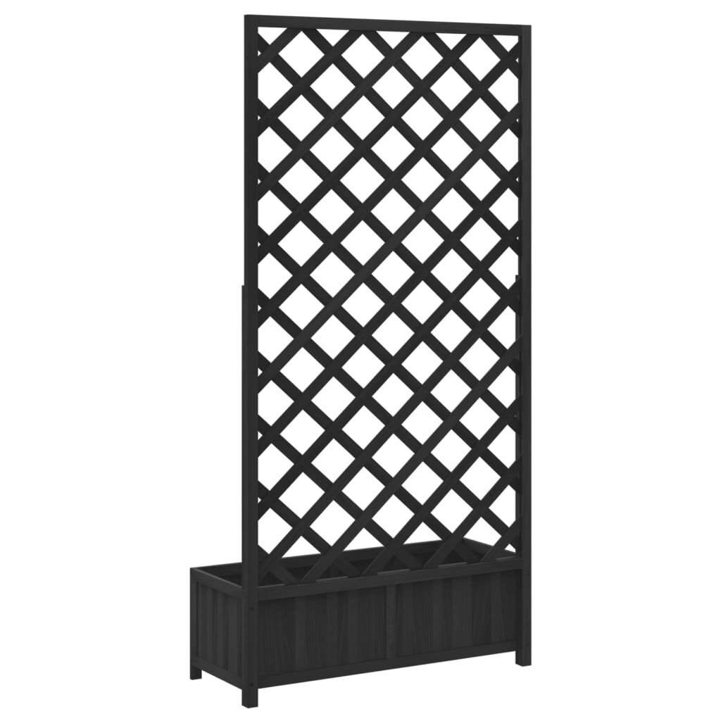 vidaXL Plantenbak met Latwerk Zwart - 35% Korting!