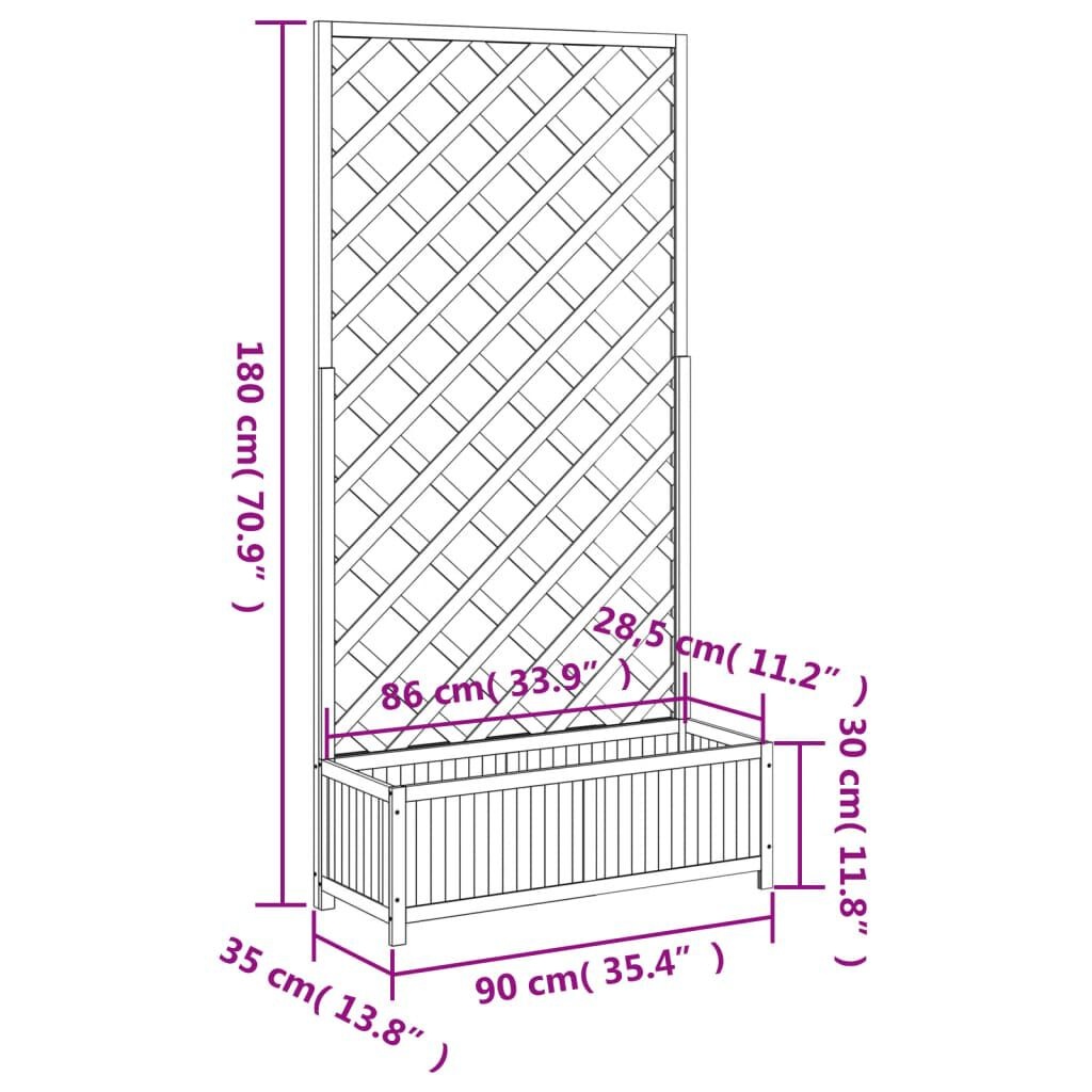 vidaXL Plantenbak met Latwerk Zwart - 35% Korting!