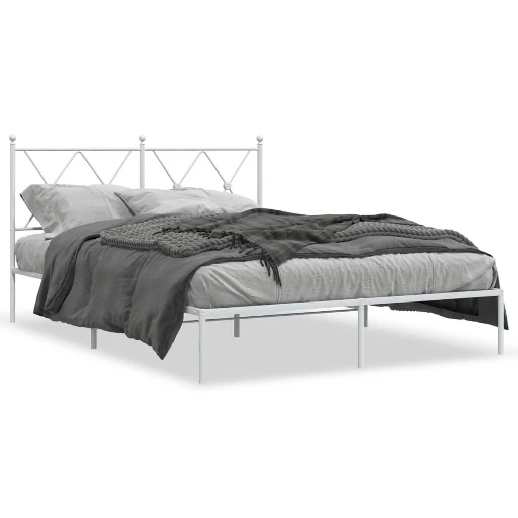 vidaXL Bedframe 140x190 Wit - 55% Korting! (Lichte Krasjes)
