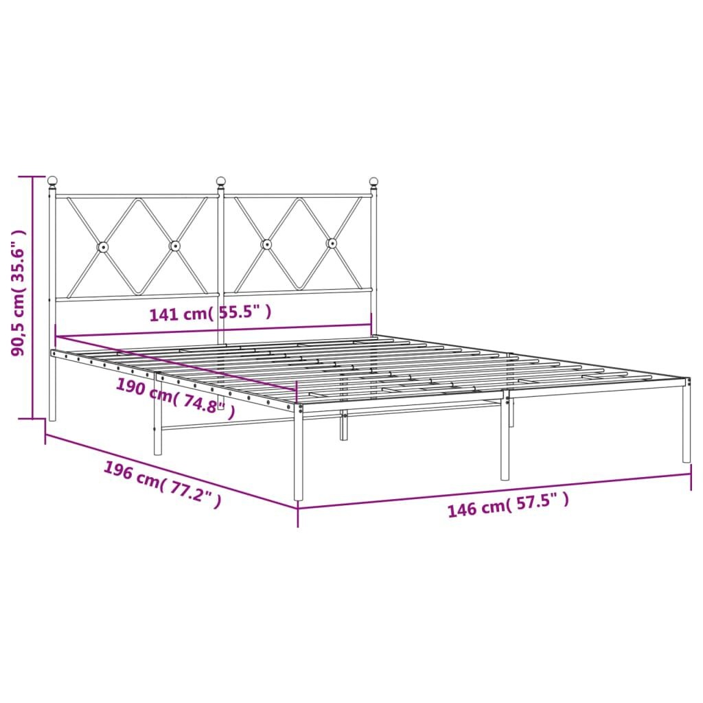 vidaXL Bedframe 140x190 Wit - 55% Korting! (Lichte Krasjes)