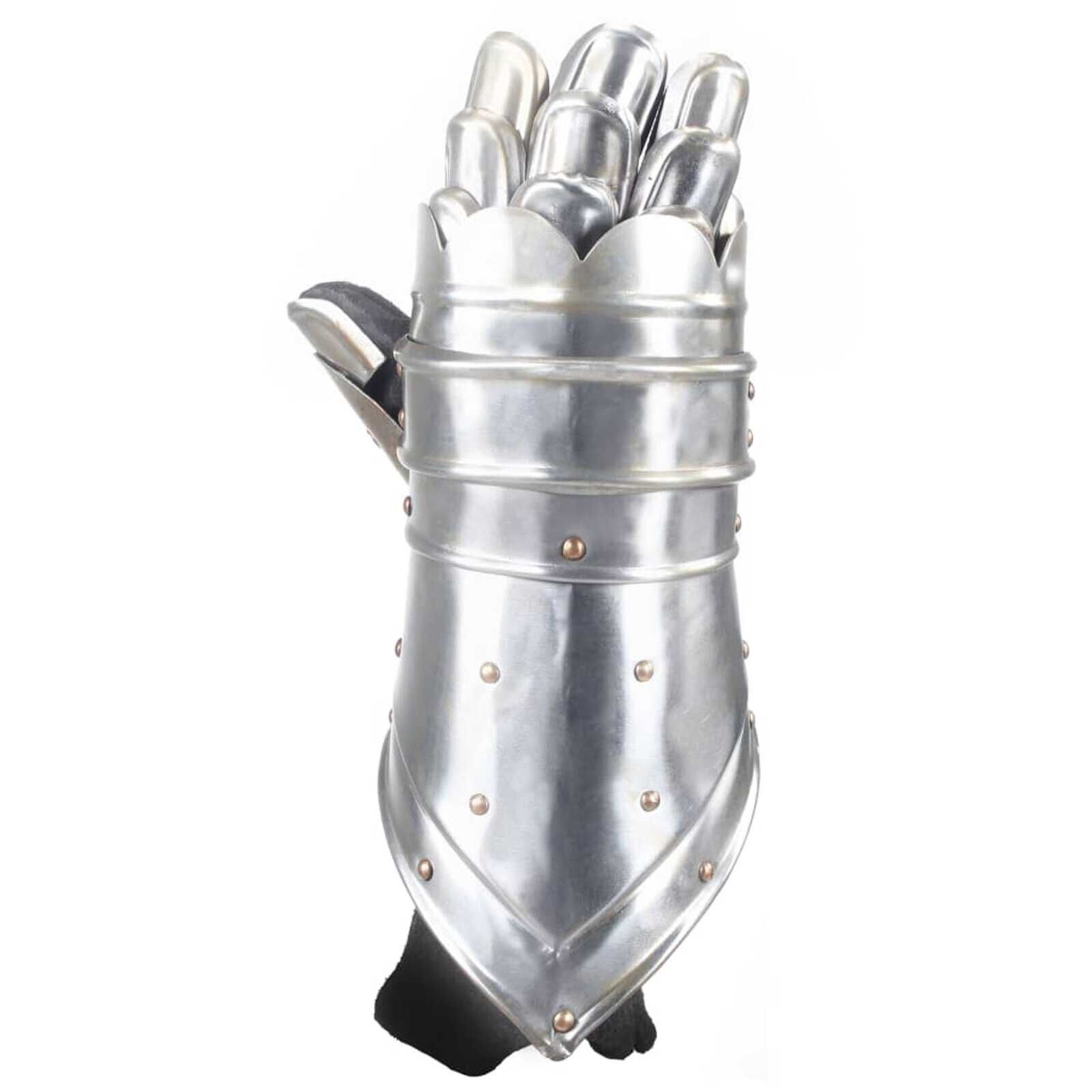 Ridderhandschoenen Staal Zilver - 65% Korting! LARP/Middeleeuwen