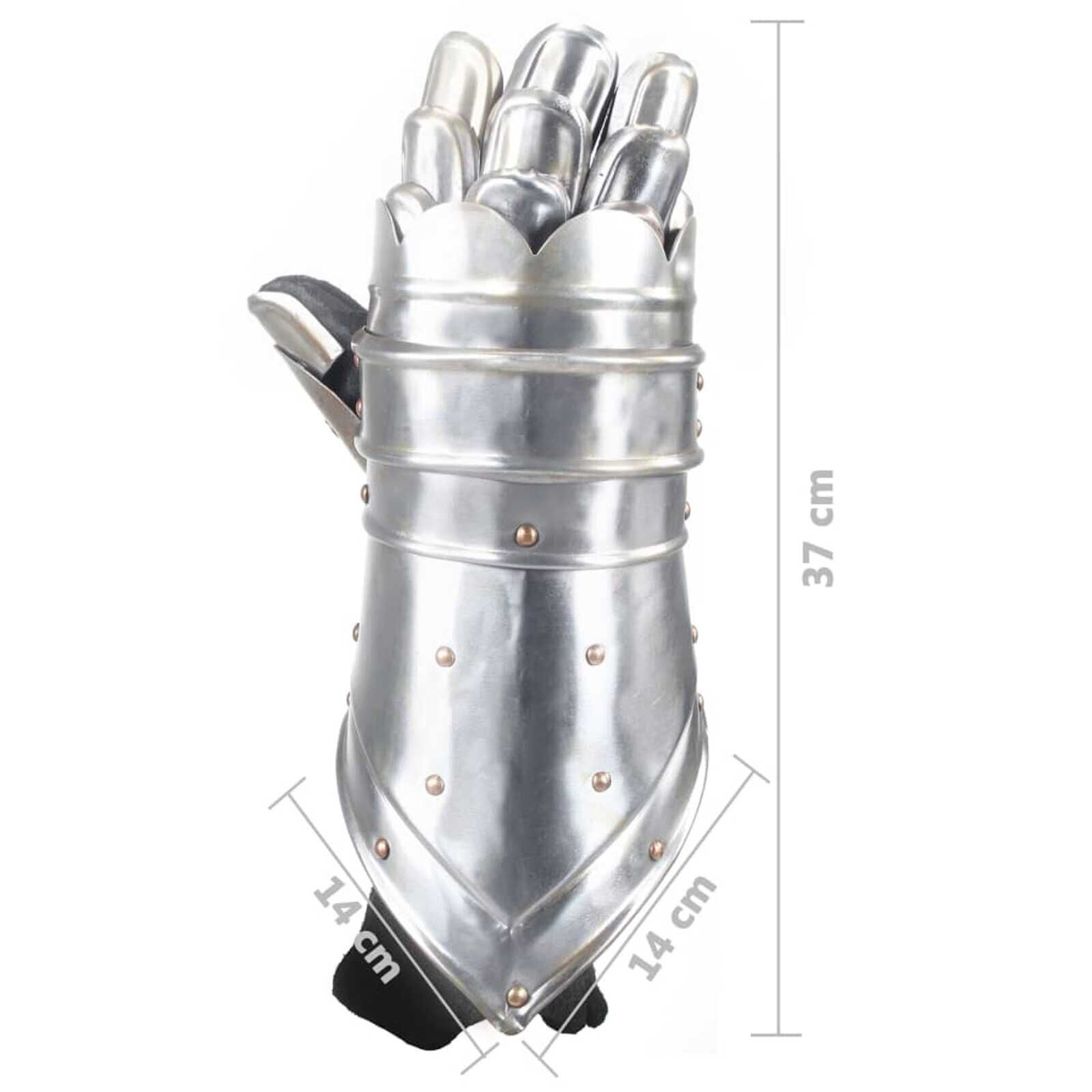 Ridderhandschoenen Staal Zilver - 65% Korting! LARP/Middeleeuwen