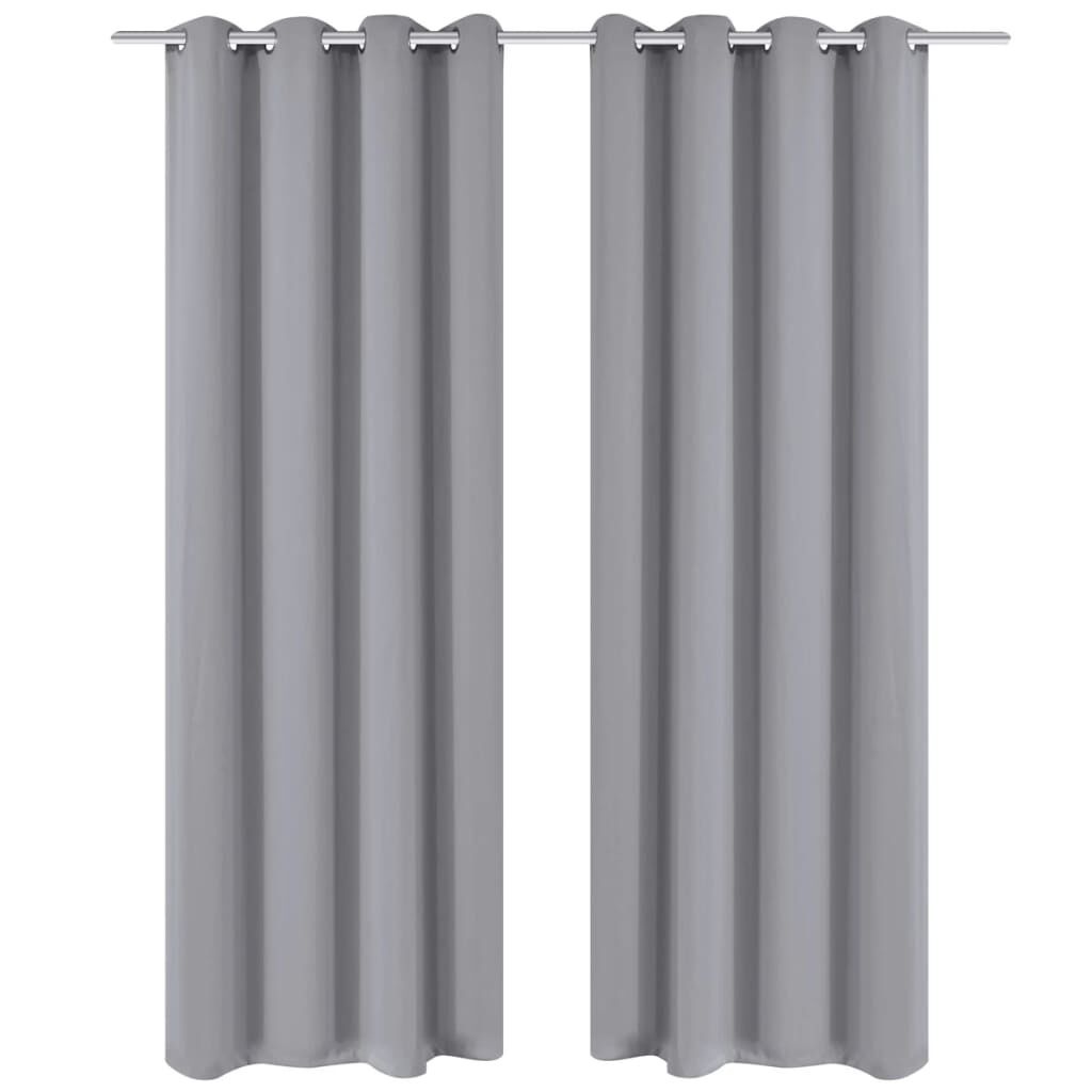 VidaXL Verduisterende Gordijnen Grijs 135x175cm (2 st.) - 41% Korting!