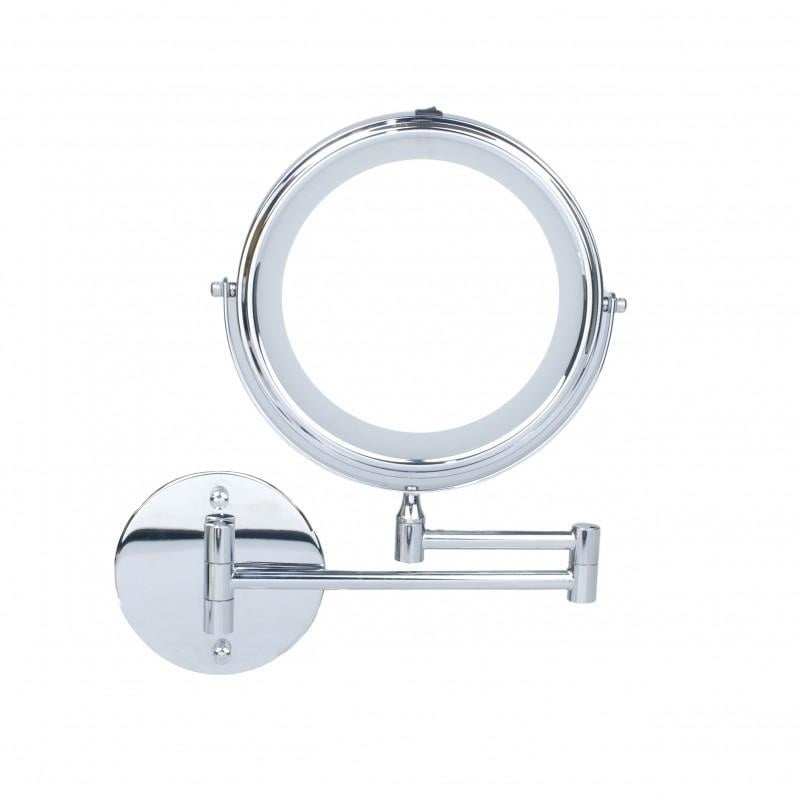 LED Make-up/Scheerspiegel Chroom 20cm - 60% Korting! (3x Vergroting)
