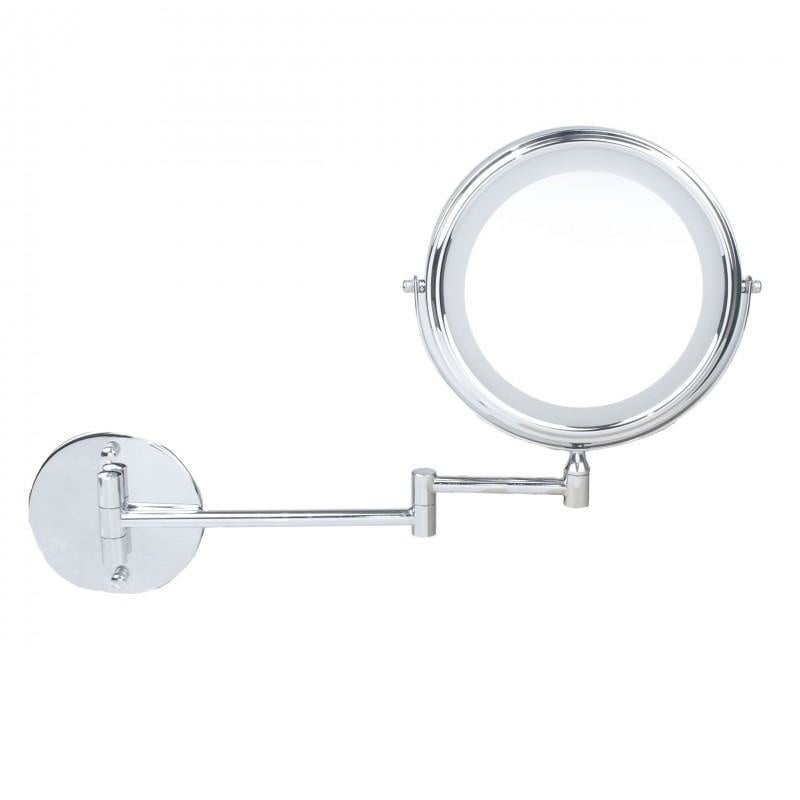LED Make-up/Scheerspiegel Chroom 20cm - 60% Korting! (3x Vergroting)
