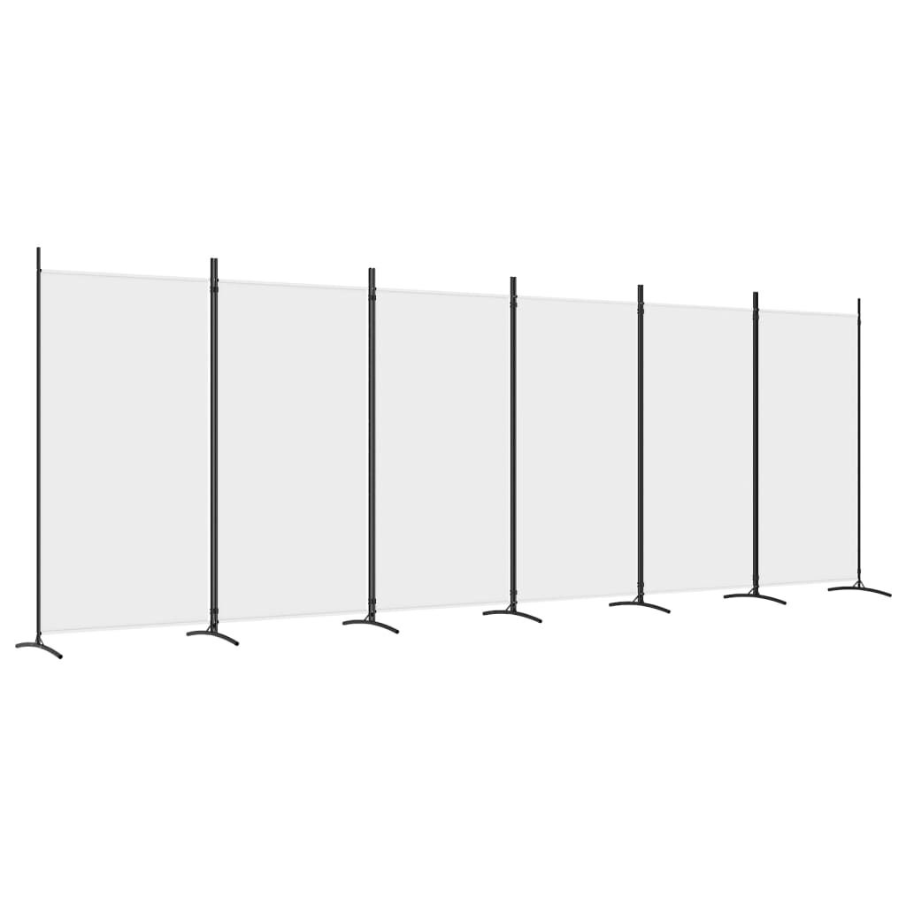 Kamerscherm 6 Panelen Wit 520cm - 45% Korting!