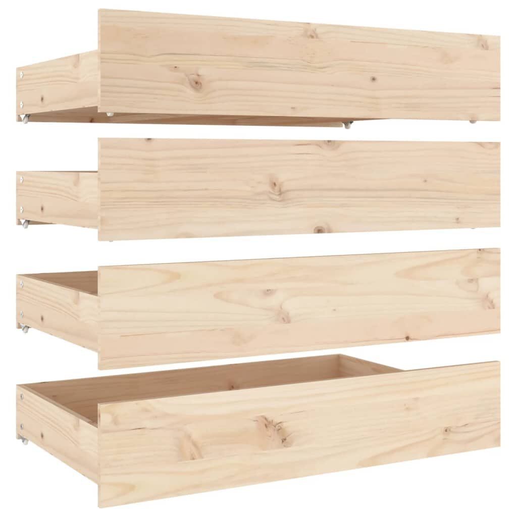 VidaXL Bedlades Grenenhout (4 st.) - 35% Korting!