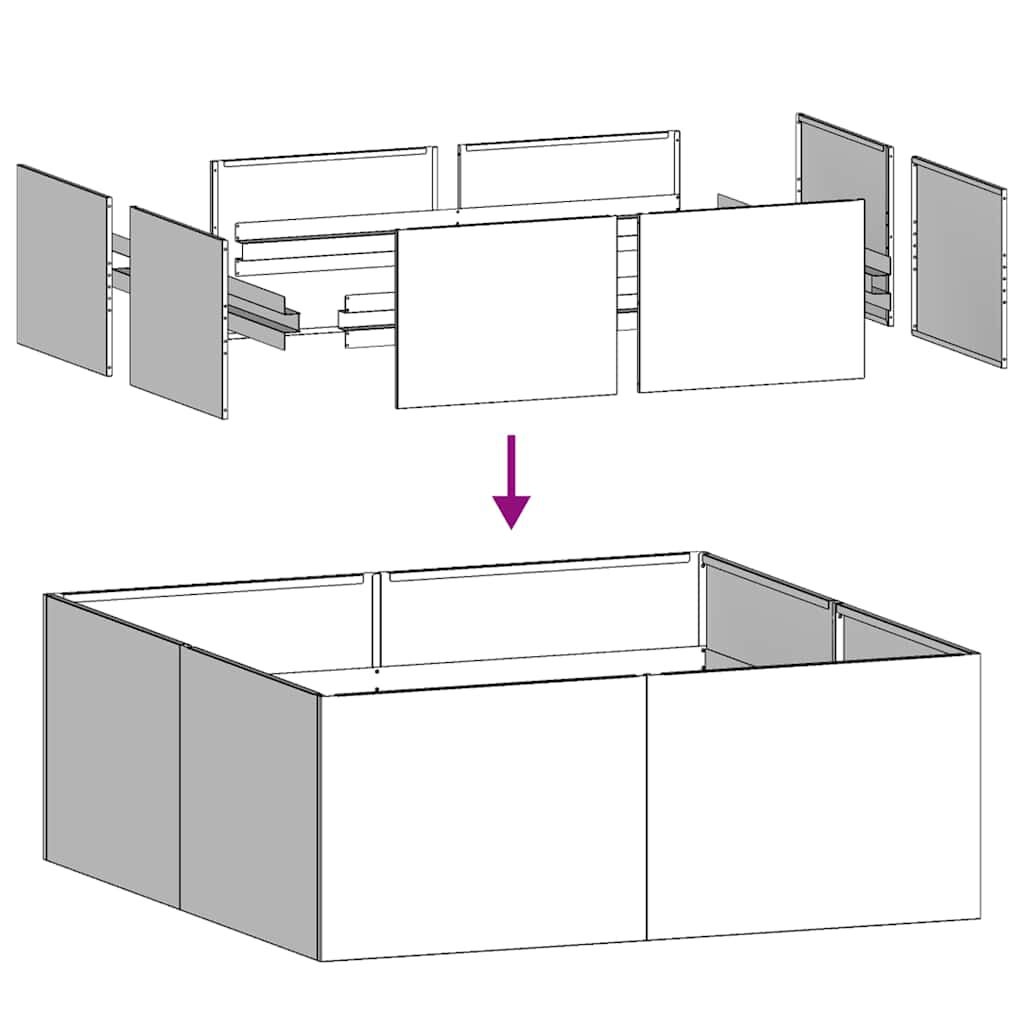 vidaXL Plantenbak 80x80x30 cm Wit - 35% Korting!