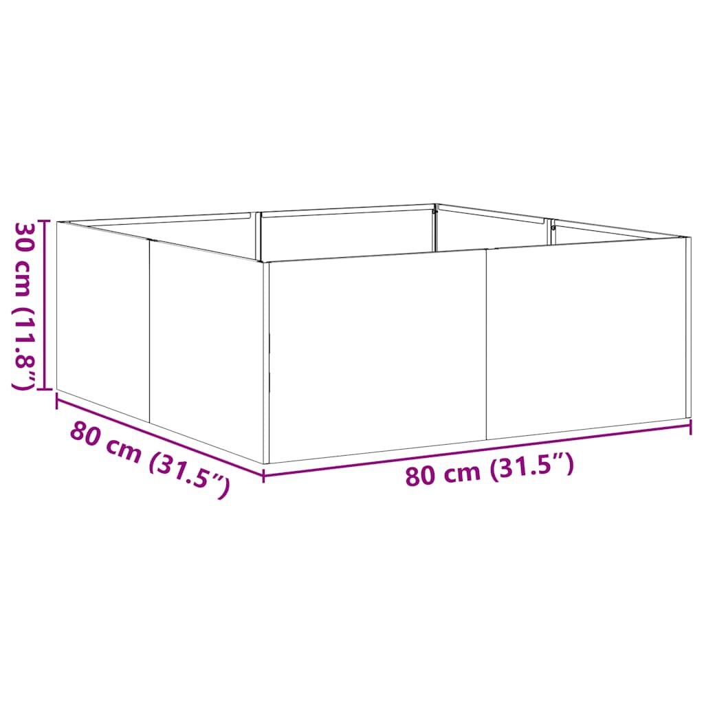 vidaXL Plantenbak 80x80x30 cm Wit - 35% Korting!