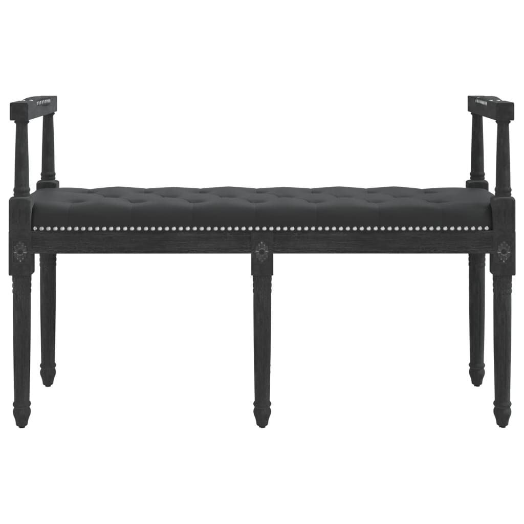 VidaXL Bankje Zwart Fluweel 110cm - 35% Korting!