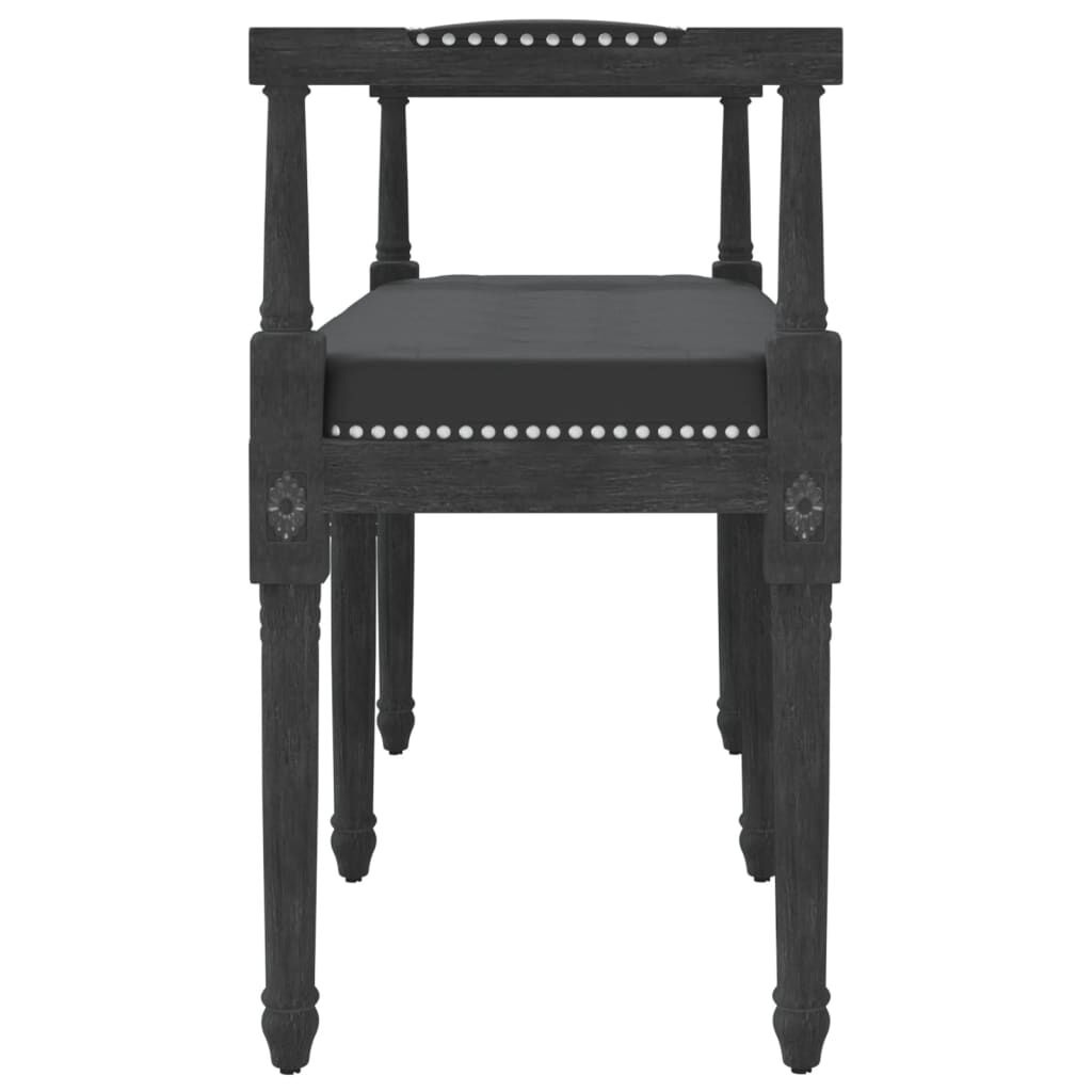 VidaXL Bankje Zwart Fluweel 110cm - 35% Korting!