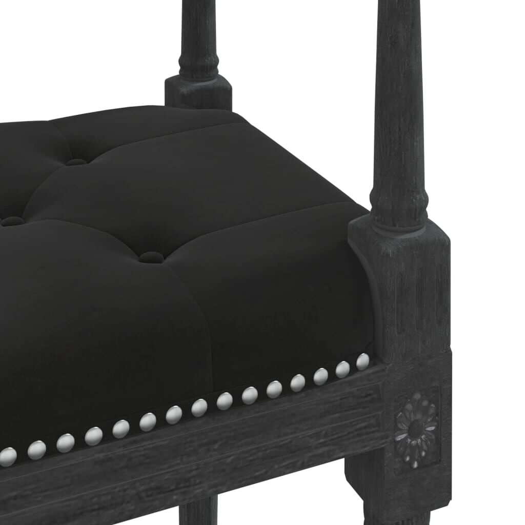VidaXL Bankje Zwart Fluweel 110cm - 35% Korting!