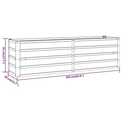 VidaXL Verhoogde Plantenbak Cortenstaal 160cm - 35% Korting!