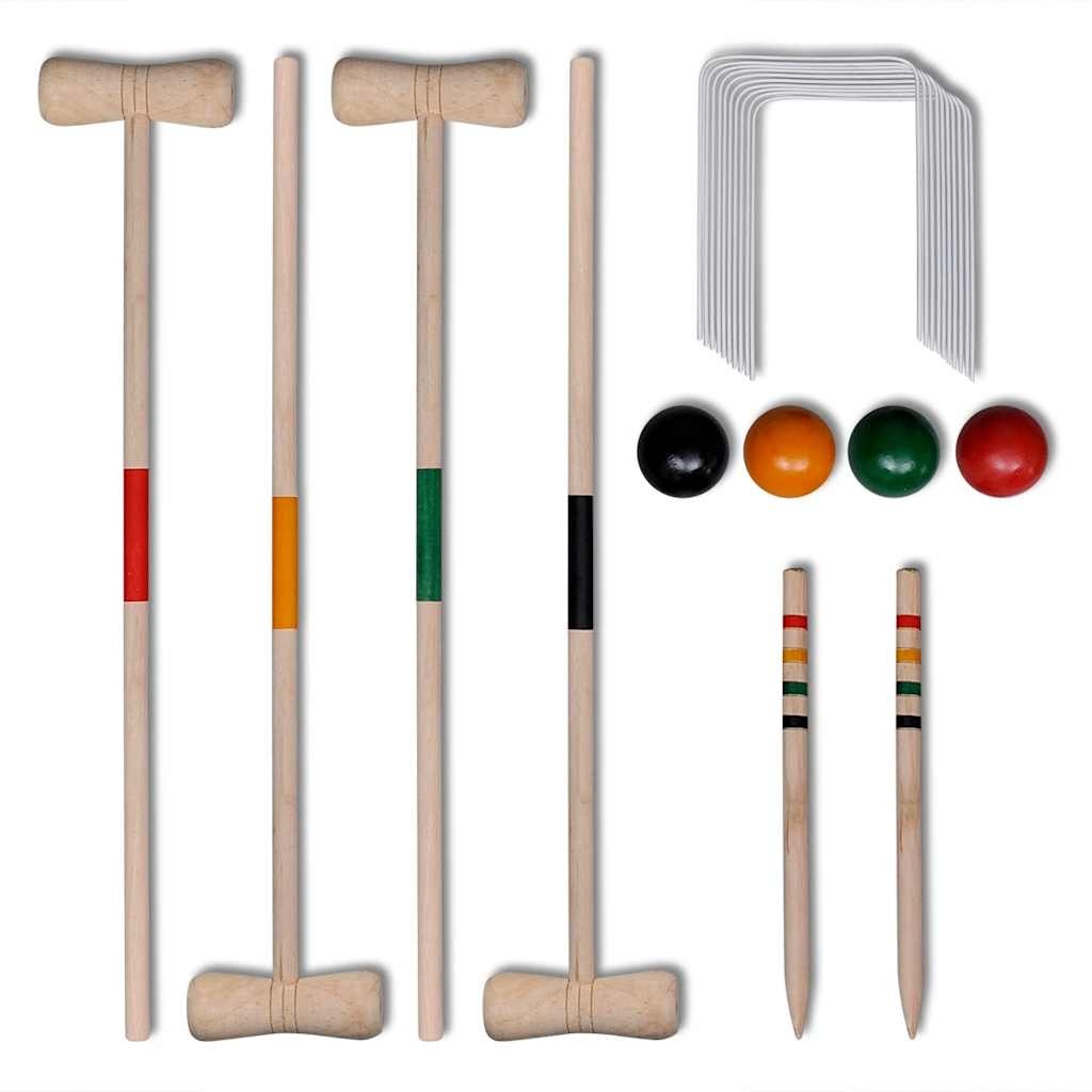 VidaXL Croquetspel Hout 4 Spelers -35% Korting!