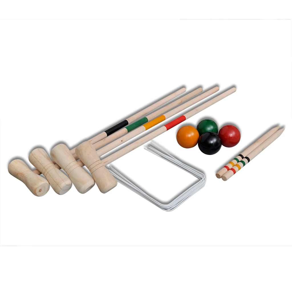 VidaXL Croquetspel Hout 4 Spelers -35% Korting!