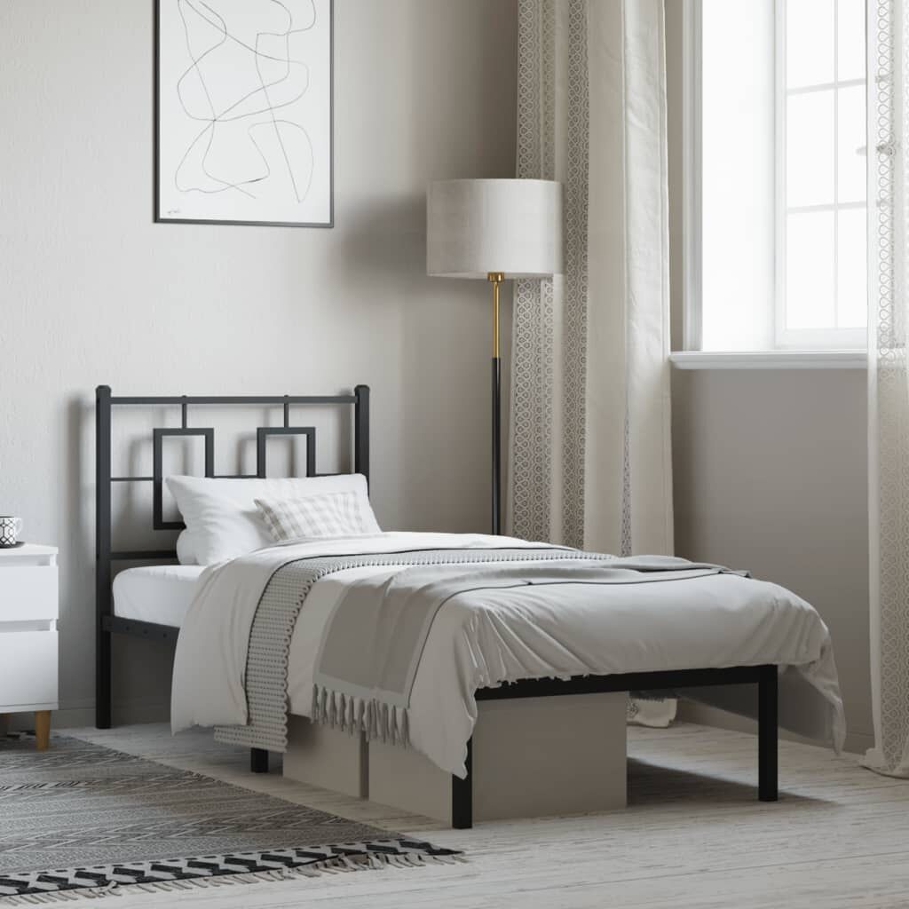 vidaXL Bedframe 80x200 Zwart - Zo Goed Als Nieuw! -35%
