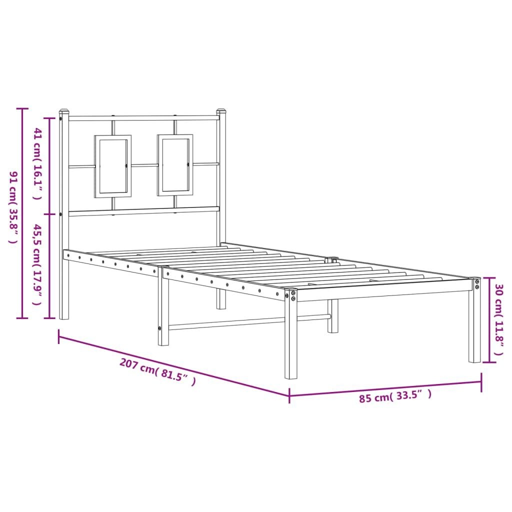 vidaXL Bedframe 80x200 Zwart - Zo Goed Als Nieuw! -35%