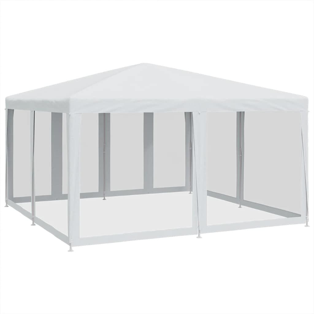 Partytent 4x4m Wit m. Mesh Zijwanden - 35% Korting!