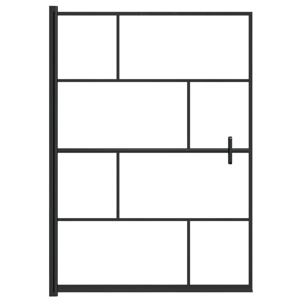 vidaXL Douchewand 100x140 Zwart - 35% Korting!