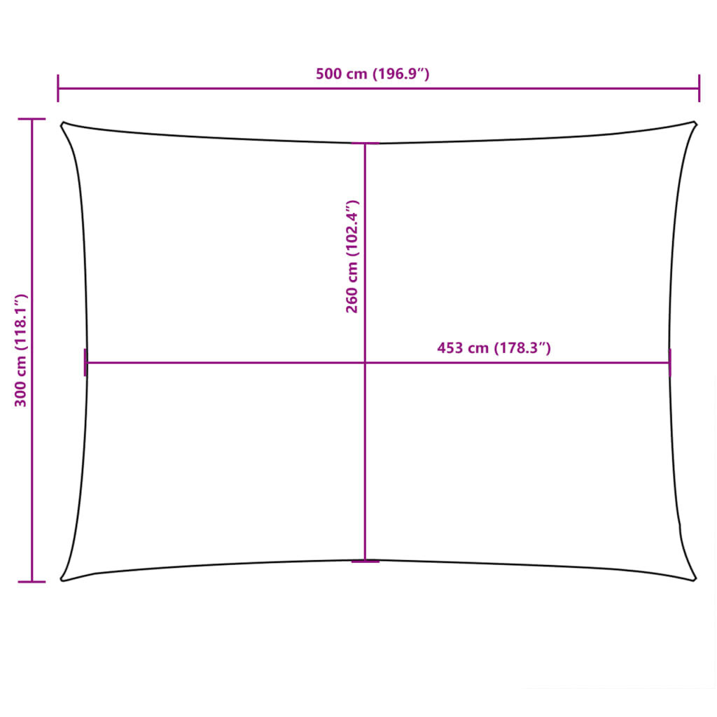 Zonnescherm Rechthoek 3x5m Crème -35%! Topdeal!