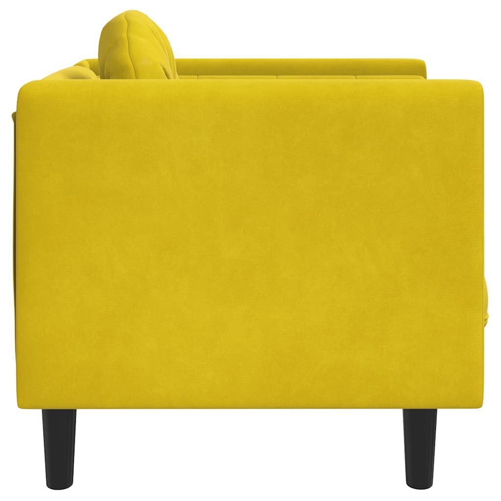 vidaXL Fluweel Gele Fauteuil + Kussen -55%