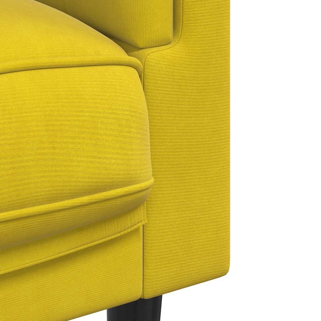 vidaXL Fluweel Gele Fauteuil + Kussen -55%