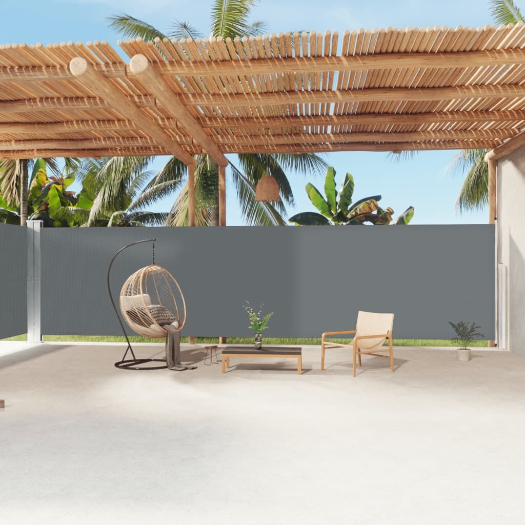 vidaXL Uittrekbaar Windscherm 200x1200cm Antraciet - 45% Korting!