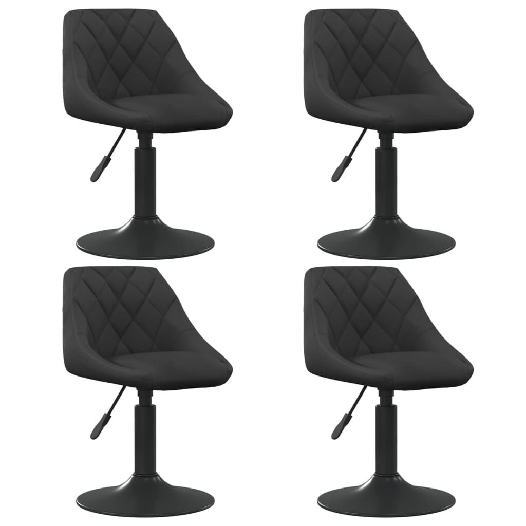 Draaibare Eetkamerstoelen (4 st) Zwart Fluweel -35%