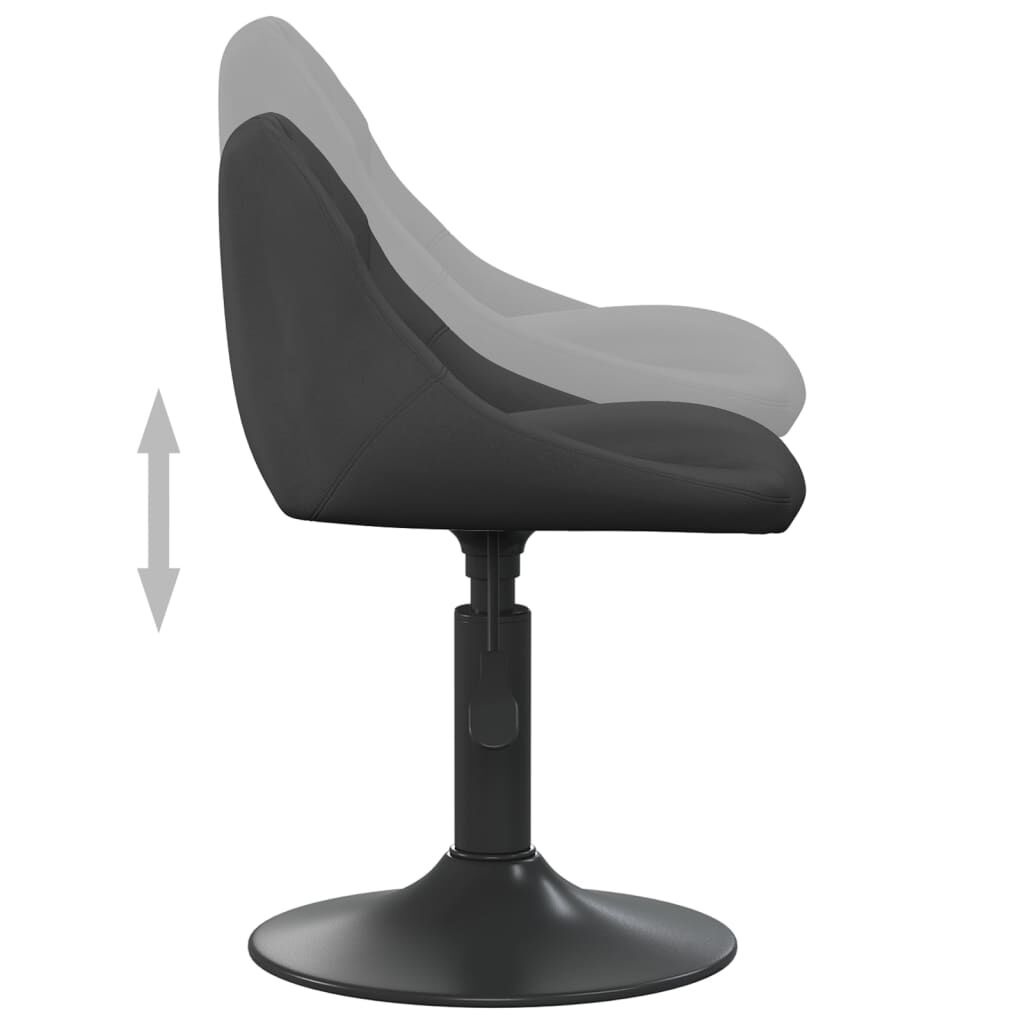 Draaibare Eetkamerstoelen (4 st) Zwart Fluweel -35%