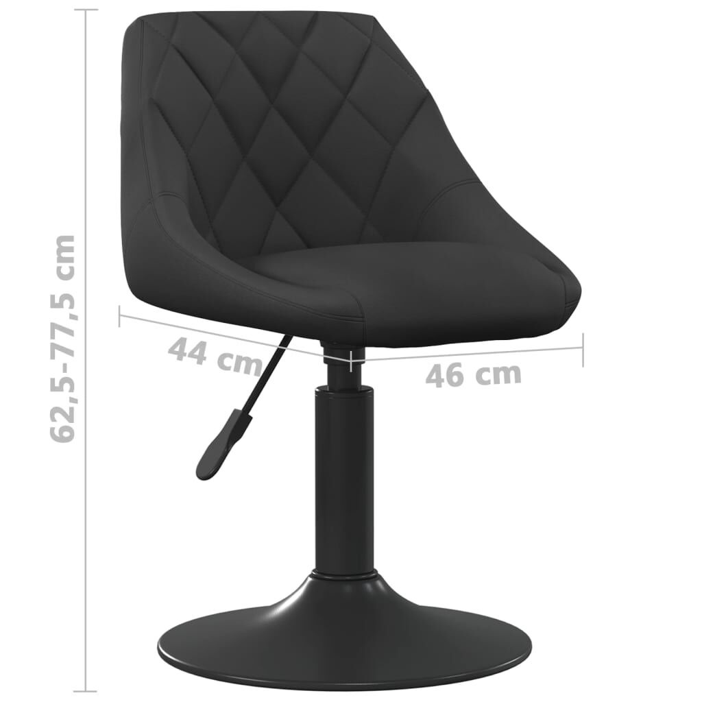 Draaibare Eetkamerstoelen (4 st) Zwart Fluweel -35%