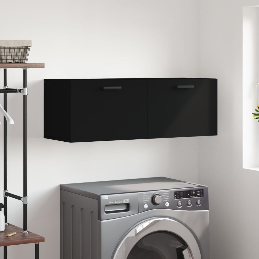 Wandkast Zwart 100cm - 55% Korting! Krasjes, Topdeal!