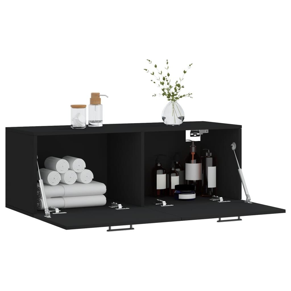 Wandkast Zwart 100cm - 55% Korting! Krasjes, Topdeal!