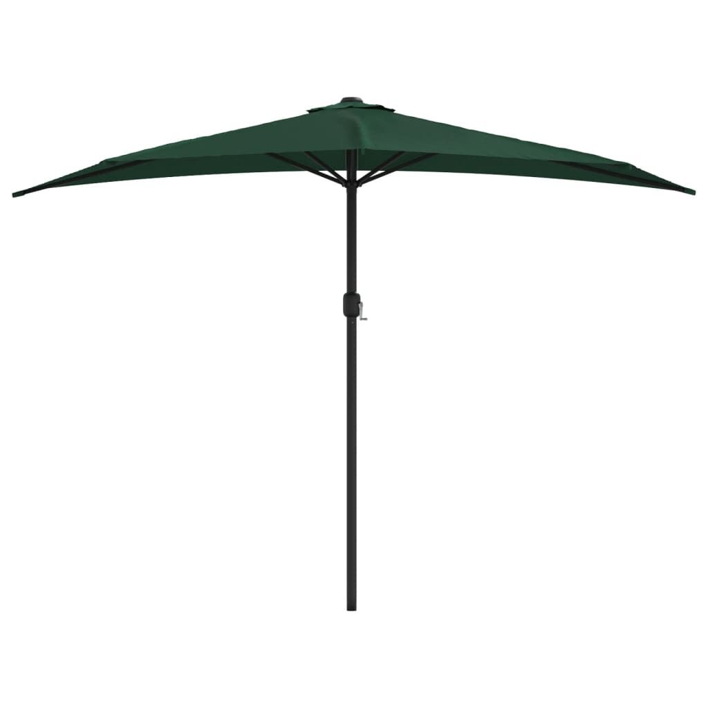 VidaXL Halve Balkonparasol Groen 300x155cm - 35% Korting!