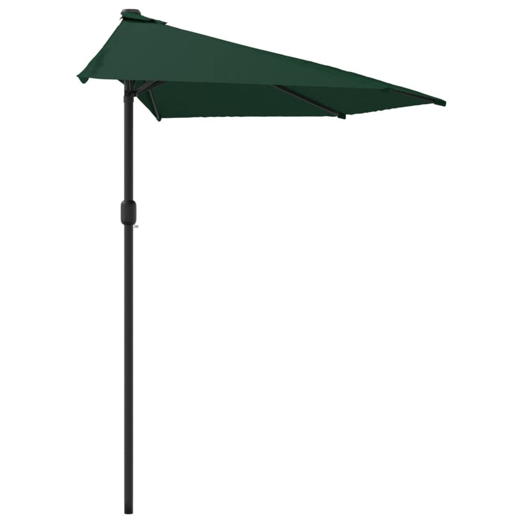 VidaXL Halve Balkonparasol Groen 300x155cm - 35% Korting!